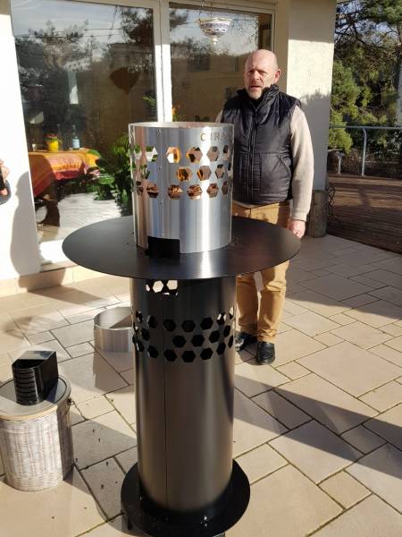 CIRANO brazier table and its designer