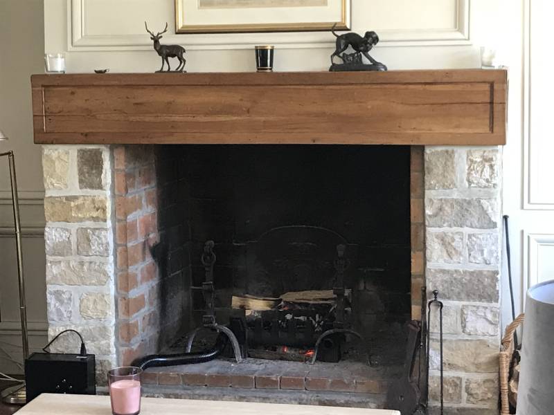 The Equatair in a beautiful traditional fireplace