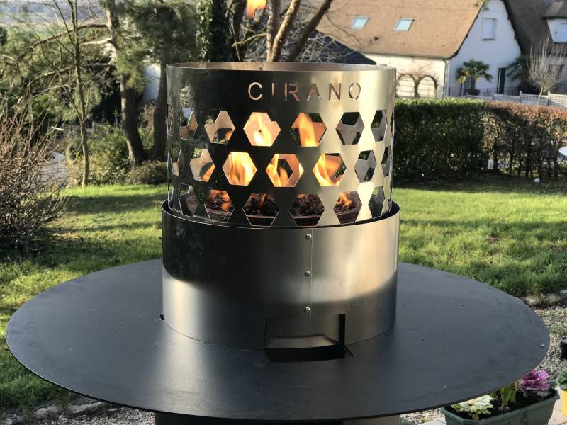 A brasero plancha table designed, patented and manufactured in France