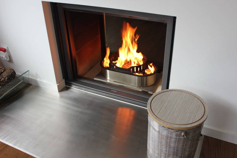 Pellet burner Q50 in a very large woodstove