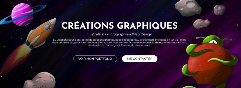 Homepage of ES CREATIONS