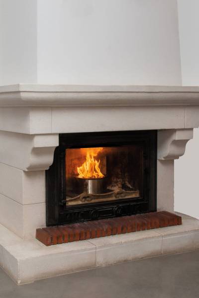 Pellet burner Q20 in a chimney with insert