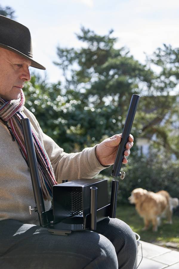 Assembly of the feet on the ventilation support