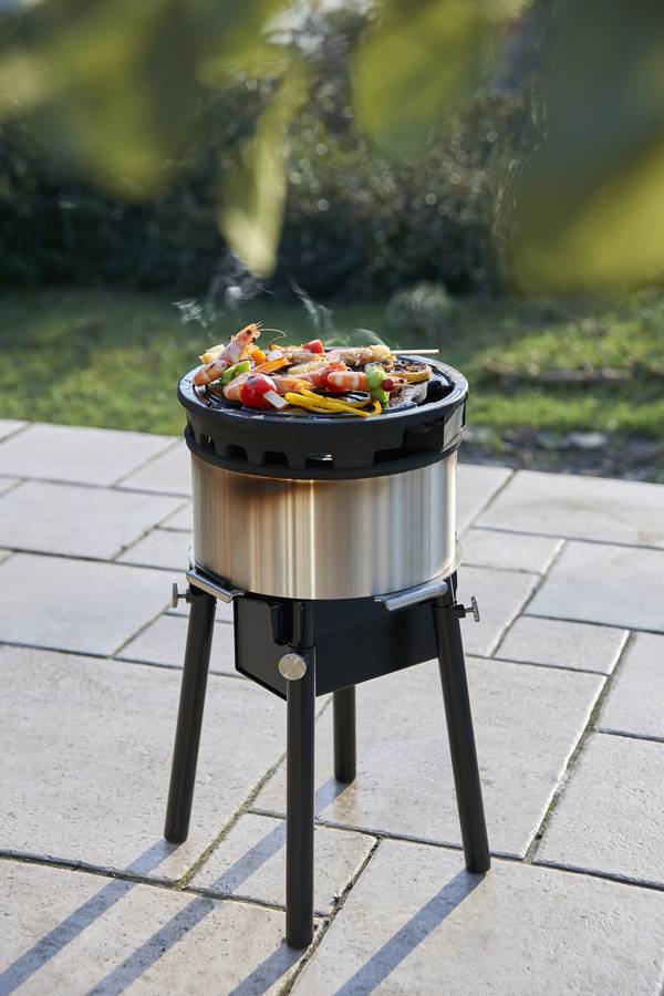 QAÏTO CAMPING Pellet Brazier Plancha | Portable, Eco-Friendly & Made in France